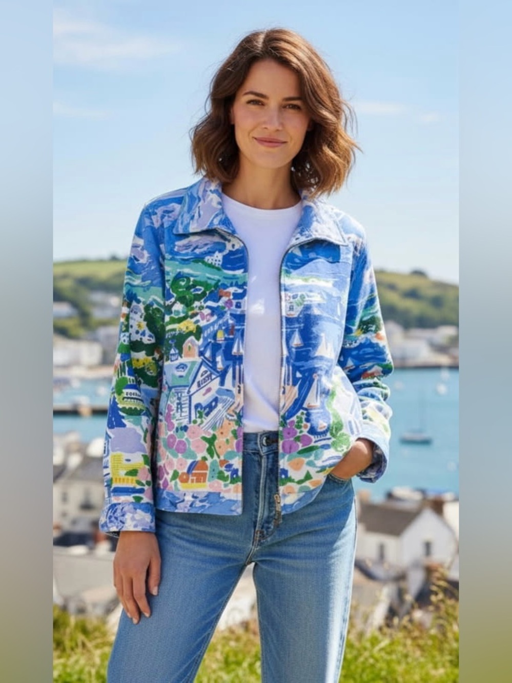 VTG ARTSCAPES “WEARABLE ART” CANVAS JACKET WOMENS SIZE LARGE
